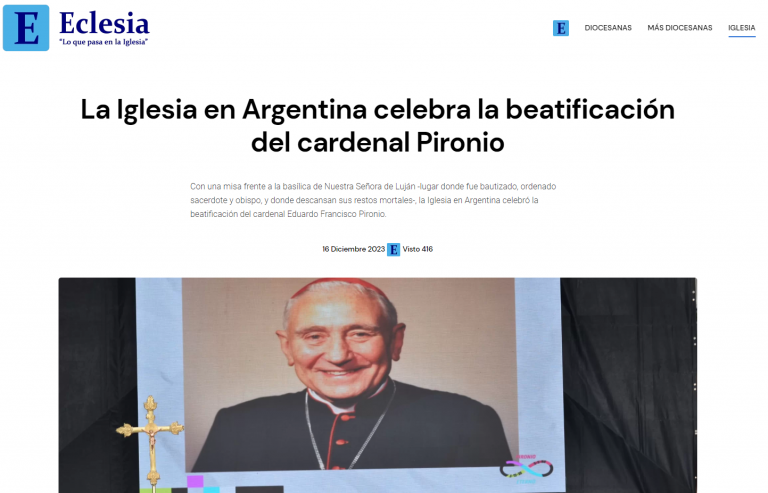 Eclesia: La Iglesia en Argentina celebra la beatificación del cardenal Pironio